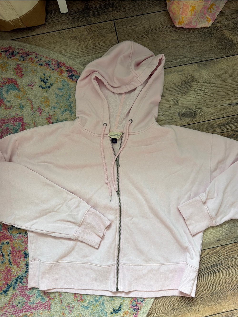 Light Pink Zip-Up Hoodie Jacket